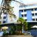 Das Alemagna Hotel mit seinem typischen blauen Lichtblick  im Herzen von der ruhigen Pineta von...
